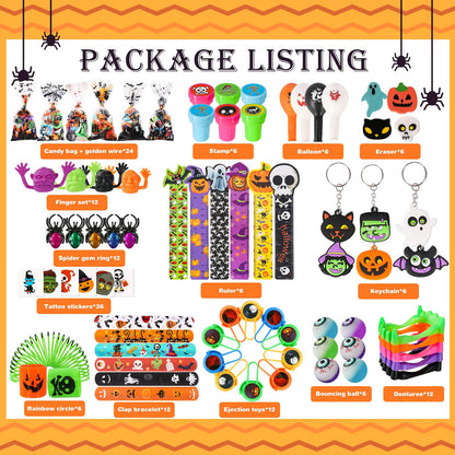 Thuodo 162 PCS Halloween Party Favors for Kids Halloween Toys Bulk Trick or Treat Goodie Bag Fillers Holiday Party Supplies School Classroom Prizes Carnival Gifts