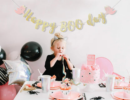 Happy Halloween Banner - Happy Boo Day Garland, Halloween Birthday Party, Halloween Party Decorations, Boo Birthday Banners, Gold Glitter Banner Sign Garland