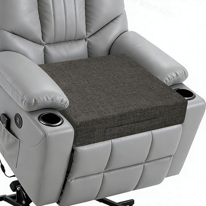Recliner Cushions for Elderly 20X20X4 Inch Thick Seat Cushion for Recliner Chair with Non-Slip Bottom and Washable Cover Square Chair Cushions for Couch, Armchair, Floor (1, Dark Grey)