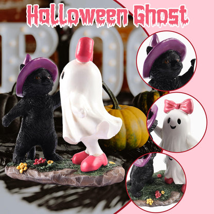 PAJH Halloween Decorations Indoor Ghost Gifts, Black Cat Ghost