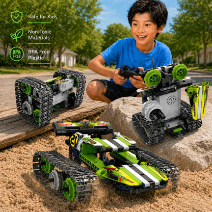 Kididdo Remote Control Cars Robot Building Kit Educational Toys for Age 8-13 Fun STEM Toys for Kids 3-in-1 RC Car Kit to Build Cool Building Blocks Set Birthday Gift for 8 9 10+ Year Old Boys