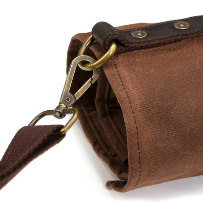 Dickies Chef Knife Roll Bag Portable Organizer and Cutlery Storage Roll, Waxed Canvas and Leather, Medium