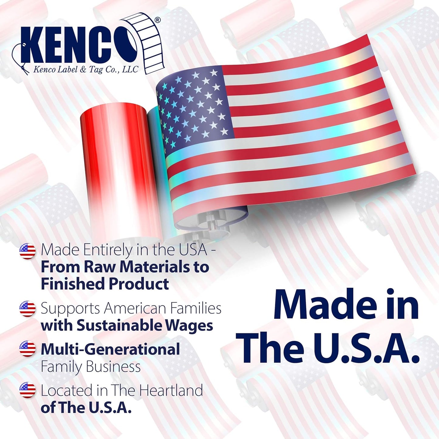 Kenco Color Coding 3 X 5 Rectangle Labels, Inventory Control Stickers 500 Labels Per Roll, Made in The USA (Brown)