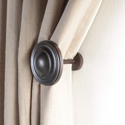 Deco Window Holdback/Curtain Tieback (Set of 2) Spin Medallion Brown Oil Rubbed