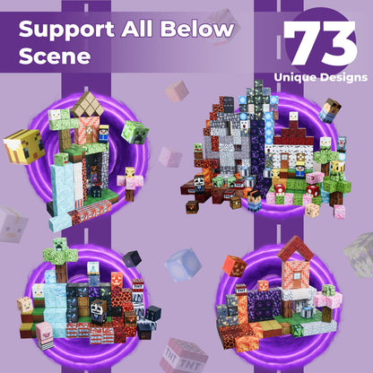 MORPHIMO 450 PCS Magnetic Building Blocks Set - Big STEM & Sensory Toy for Kids - Stacking Magnets - Instruction Book & Fabric Storage Bag - Shared Play Toy for Siblings & Friends