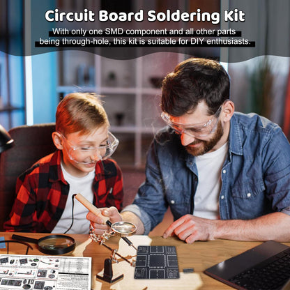 MIOYOOW LED Traffic Light Soldering Kit, STEM Educational Electronics Project with Sounds DIY Traffic Signal Light Circuit Board Soldering Practice Kit for Home School Learning