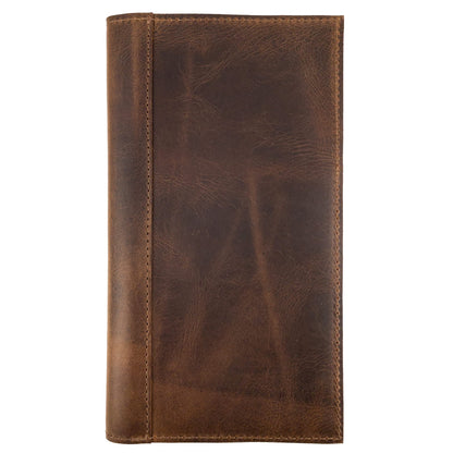 Hide & Drink, Fancy Check Presenter Handmade from Full Grain Leather, Bill Holder for Waiter/Waitress, Restaurant & Cafe Accessories :: Bourbon Brown