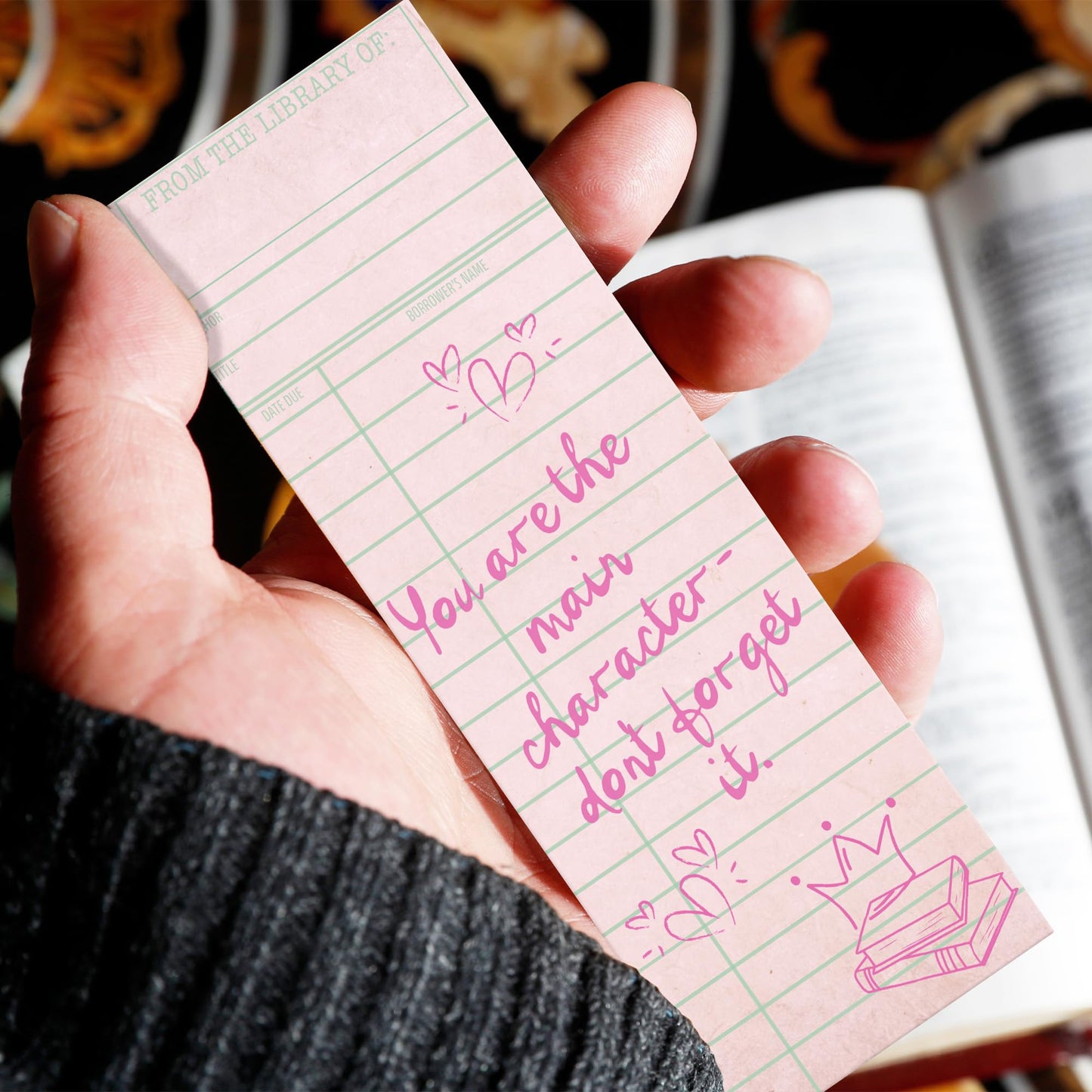 Zaamwoyy 100 Pcs Vintage Library Paper Bookmarks, Inspirational Quotes Aesthetic Bookmarks Bulk, Cute Handwritten Book Mark for Women Man Reading Lovers Students Teachers Office Workers Gift