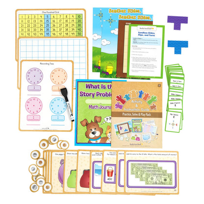 Really Good Stuff Family Engagement Math Kit - Second Grade Students (Ages 7-8) - Math Skills - Educational Kit