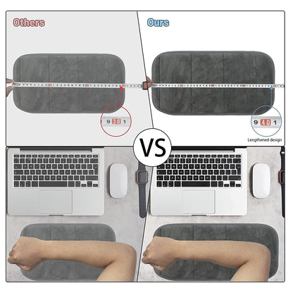 2 Sets Upgrade Computer Wrist Elbow Pad, DILIBRA Portable Memory Foam Arm Wrist Rest Pillow, Soft and Anti-Slip Wrist Support Mat for Keyboard Desktop Office Gaming - Alleviate Elbow Pain