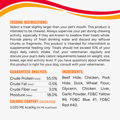 Good ‘n’ Fun Triple Flavor Kabobs Chews for All Dogs, 24 Ounces, Treat Your Dog to Chews Made from Beef Hide, Real Chicken, Pork Hide, Duck and Chicken Liver