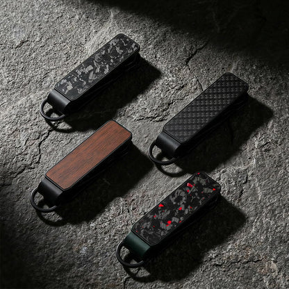 CAXGEK Wooden Key Organizer - Aluminum Wooden Key Organizer holder, Minimalist Innovative Keychain.