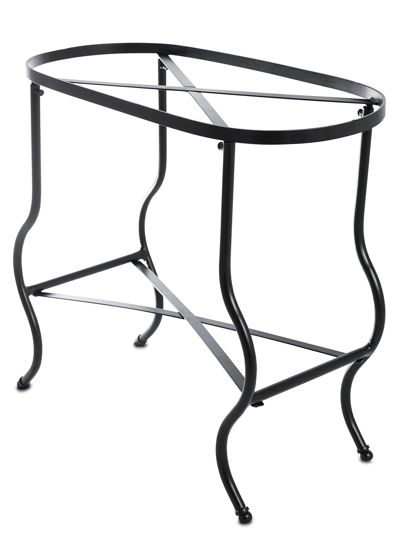 BirdRock Home Stainless Steel Beverage Tub with Stand - Oval - Bottom Tray - Party Drink Holder - Wooden Handles - Outdoor or Indoor Use - Free Standing