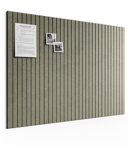 Bumusty Large Cork Board Alternative-48 x 36" Felt Bulletin Board Tiles, with 30 Pushpins, 70 Adhesive Tabs, Fine-Stripe 12-Pack, Cork Boards for Office Push Pin Board Felt Board-Earth Brown