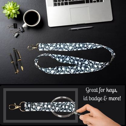 Execucat Skulls Lanyard Keychain ID Badge Holder