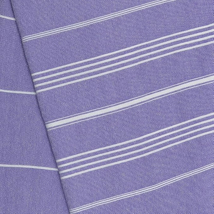 Bersuse Towels Anatolia XL Beach Blanket Throw Blanket Turkish Towel 100% Cotton Extra-Large Quick-Dry Lightweight Premium Peshtemal Towel - 61x82 Inches, Dark Purple (Set of 3)