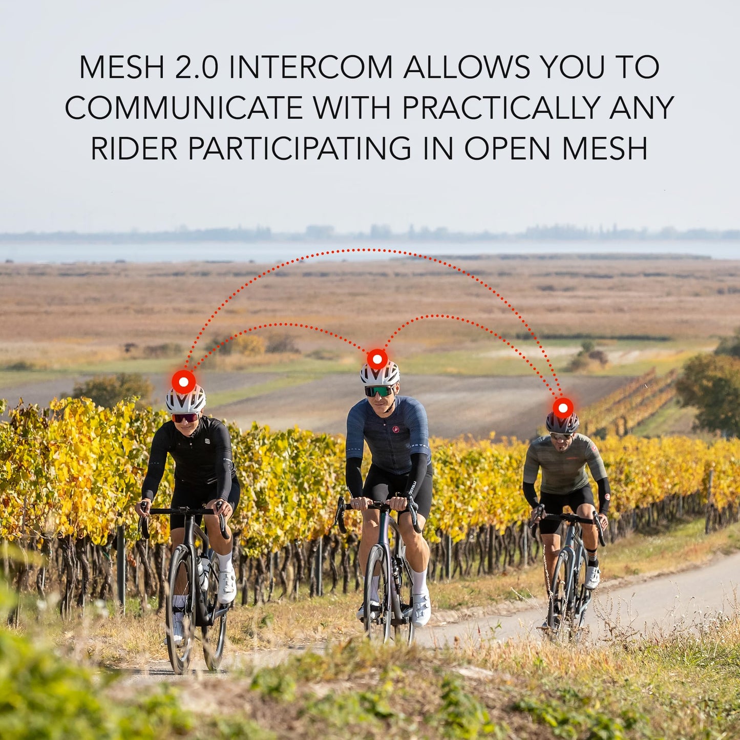 Sena R2 / R2 EVO / (Alexa Built-in) only R2X, Smart Bluetooth and Mesh Intercom Communications Road Cycling Helmet