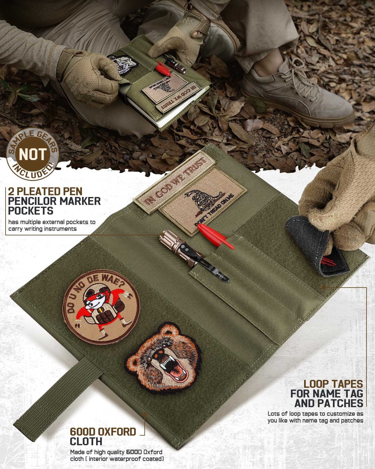 LIVANS Book Cover for 5.5 x 8 in Military Log Book, with Journal Notebook