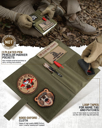 LIVANS Book Cover for 5.5 x 8 in Military Log Book, with Journal Notebook
