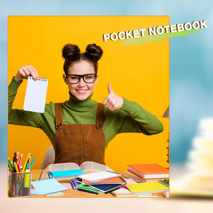 20 Pcs Pocket Notebook Spiral Steno Pads A7 Mini Notepads with Lined Pages for Kids Adults Outdoor Home Office School, 3 x 5 Inch