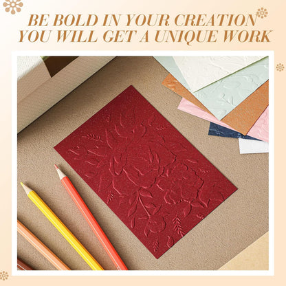Geiserailie 8 Pieces Embossing Folders Embossing Machine Template Paper Card Heart Folders for Card Making DIY Flower Scrapbook Photo Album Craft Decoration 5.9 x 4.1 Inch(8 Pcs,Stylish Style)