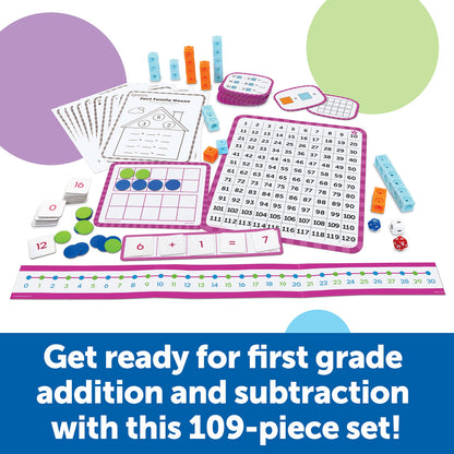 Learning Resources Skill Builders! First Grade Addition and Subtraction - Math Manipulatives, Number Recognition Skills, Classroom Must Haves, Teaching Materials, Back to School Essentials