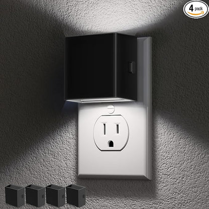 DORESshop LED Night Lights Plug into Wall [4 Pack], Plug in Nightlight, 3 Level Brightness Adjustable Night Light, Dusk to Dawn Sensor, Nightlights for Adults, Bedroom, Bathroom, Hallway, 5000K