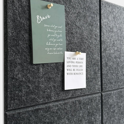 Large Cork Board for Office Wall Decor, 36"x24"- 6 Pack Felt Wall Tiles with Safe Removable Adhesive Tabs, 1/2" Thick, Felt Bulletin Board Pin Board Cork Boards for Walls - Dark Grey