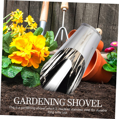 FUNOMOCYA Stainless Steel Bucket Shovel Bonsai Soil Scoop Plastic Soil Scoops for Garden Fertilizer Feed Scooper Small Soil Scoops Gardening Supplies Potted Scoops for Stainless Steel