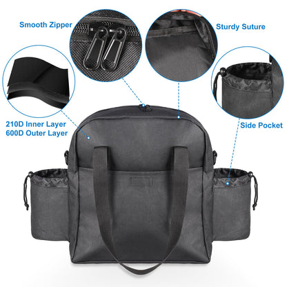 Folding Stove Carry Case for Coleman Camping Stove, Fits for Coleman 1 & 2-Burner Fold N Go Grill/Stoves and Other Folding Camp Stove, Camp Accessories, Heavy Duty Oxford Fabric with Shoulder Strap
