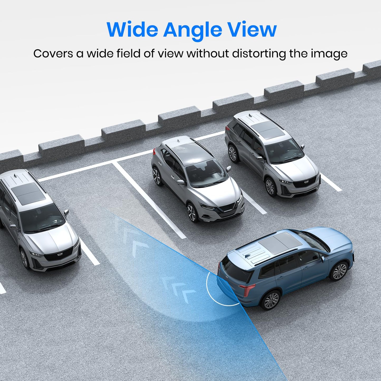 AUTO-VOX CS-2 Wireless Backup Camera with 4.3" Car Monitor, Easy Install Stable Digital Signal Back Up Camera System, Super Night Vision Reverse Cam for Truck, SUV, Van, Trailer
