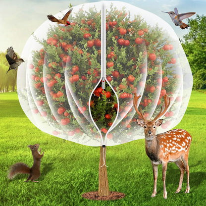 4'x6' Fruit Tree Netting Cover with Zipper and Drawstring, Ultra-Fine Mesh Garden Plant Insect Pest Net Barrier Protection Covers to Prevent Squirrel Bird Deer Cicadas Bag for Blueberry Tomato-1Pcs
