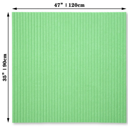 YOUDEFUL Large Cork Board Alternative-12 Pcs Self-Adhesive Felt Bulletin Board Tiles, Felt Pin Board Cork Board Tiles for Home Office Wall Decor, Tack Board 47"x35" (Green