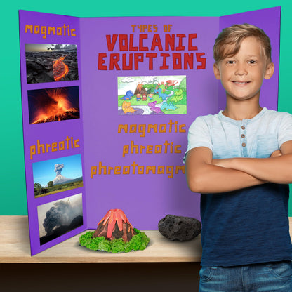 Flipside Products 36” x 48” Project Boards for Presentations, Science Fair, School Projects, Event Displays and Trifold Picture Board, Proudly Made in USA - Purple - 10 Pack