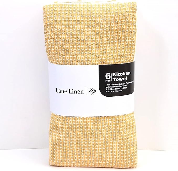 LANE LINEN Kitchen Towels Set of 12-100% Cotton, Quick-Drying 18” x 28”