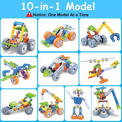 10 in 1 STEM Toys for 4 5 6 7 8+ Year Old Boy Girl Birthday Gifts Building Toys Stem Kits Activities for Kids Ages 4-8 5-7 6-8 Educational Learning Boy Toys Age 3-5 4-6 8-10 Engineering Creative Games