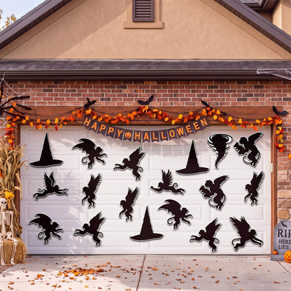 Kanayu 18 Pcs Halloween Garage Door Decorations Black Monkeys Magnet Glow in the Dark Garage Door Magnets Luminous Monkey Magnetic Sticker Halloween Decorations for Home Car Refrigerator