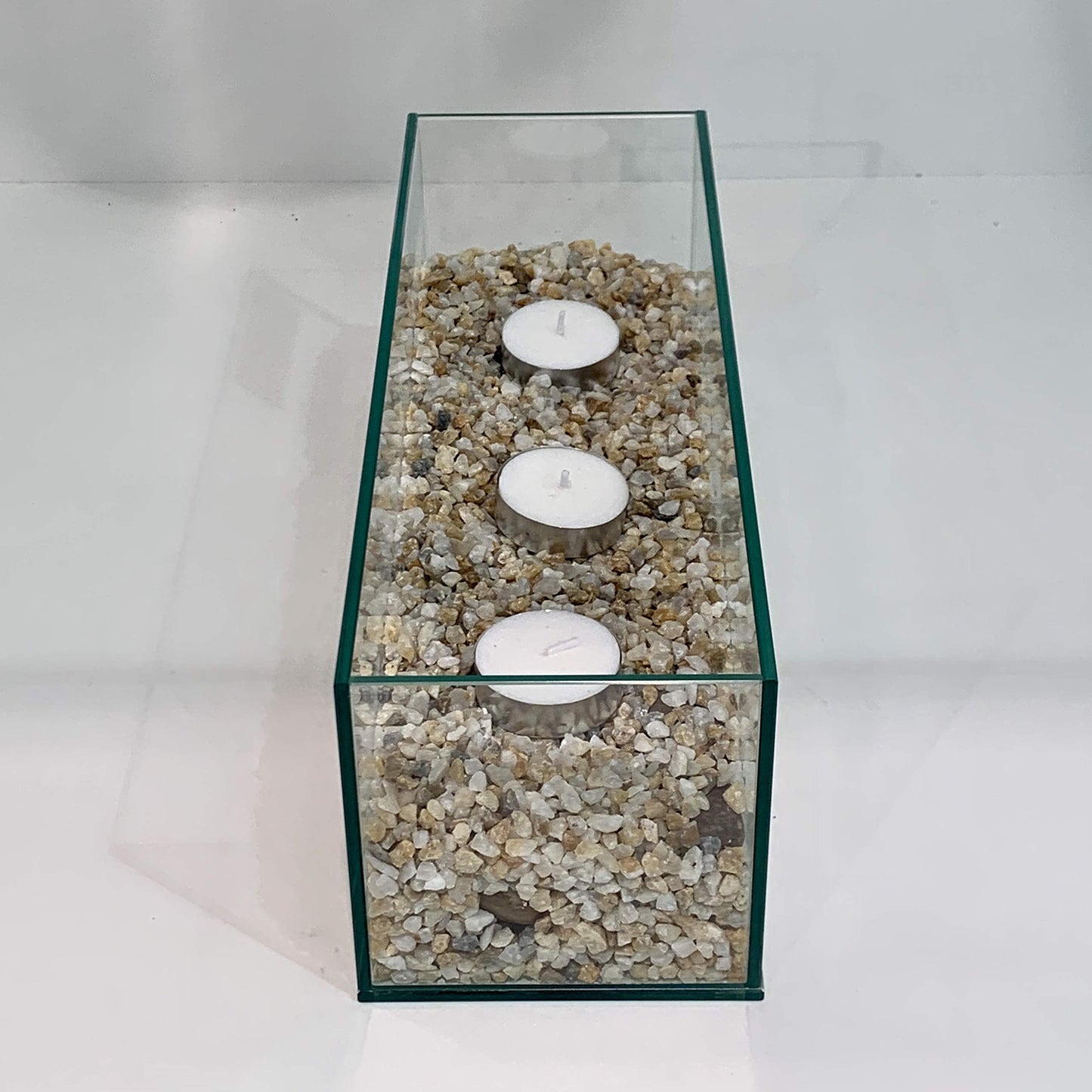 WGV Rectangle Plate Vase, Length 12", Width 4", Height 4", Glass Container, Floral Dispaly, Candy Holder, Planter Terrarium for Wedding Party Event, Home Office Décor, Clear, 1 Piece