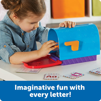 Learning Resources Alphabet Learning Mailbox - Montessori Toddler Toys, ABC Letter Tracing, Writing Practice, Manipulatives for Preschoolers, Gifts for Boys and Girls, Pretend Play, Fine Motor