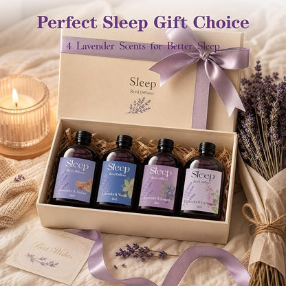 SCENTORINI Reed Diffuser Set, 6.76oz, Lavender Essential Oil Diffuser, Summer Fragrance Reed Diffuser with 24 Sticks for Bedroom Sleep, Spa Relax, Home Fragrance Bathroom Hotel Decor