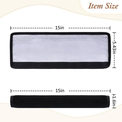 HOPEPIG 4 PCS Refrigerator Door Handle Covers, Non-Slip Fridge Door Handle Covers, Kitchen Appliance Decor Handles for Anti-Skid & Anti-Static, Microwave Oven Stove Dishwasher Handle Protector, Black