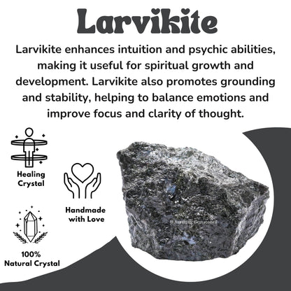 Amazing Gemstone 2 Pieces Larvikite Raw Crystals and Healing Stones, Natural Rocks for Tumbling and DIY Raw Stones and Crystals
