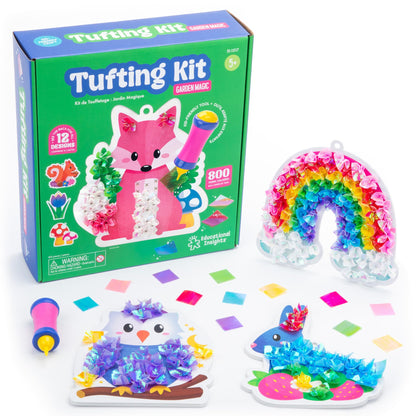 Educational Insights Tufting Kit - Arts and Crafts for Kids Ages 4-8, Poke in Art Kits for Girls & Boys, DIY Kids Craft Kit, Mess Free Art Set with Crafting Supplies, Easy Toddler Crafts