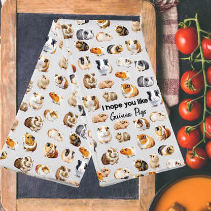 G2TUP Guinea Pig Kitchen Towels Guinea Pig Owner Gifts Guinea Mom Gifts i Hope You Like Guinea Pigs Hand Towels Cavia Porcellus Gifts (GuineaPig kt)