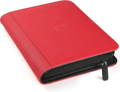 Pemocyny Trading Card Binder with Sleeves, Red, 288 Card Storage Capacity, Durable and Waterproof