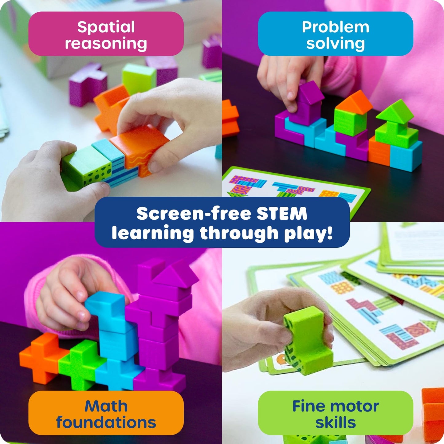 Learning Resources STEM Explorers Brainometry - 3D Puzzle Games for Kids, Kids Travel Games, Brain Teaser Puzzles, Pattern Memory Game, Brain Game Toys, Classroom Toys, 5 Year Old Boy and Girl Gifts
