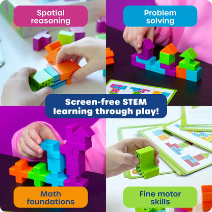 Learning Resources STEM Explorers Brainometry - 3D Puzzle Games for Kids, Kids Travel Games, Brain Teaser Puzzles, Pattern Memory Game, Brain Game Toys, Classroom Toys, 5 Year Old Boy and Girl Gifts