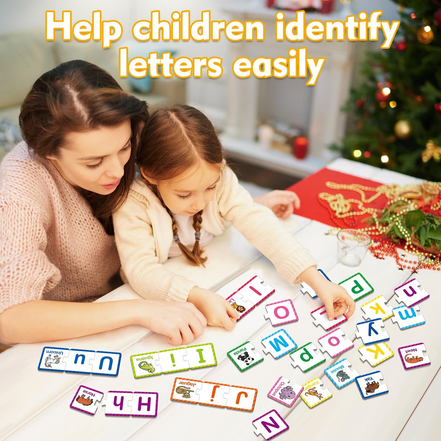 Kasfalci Alphabet Puzzle Flash Cards, 78 PCS ABC Flashcards for Kids, Alphabet Learning Toys for Toddlers, Matching Letter Game Gifts, Preschool Kindergarten Activities Classroom Must Haves