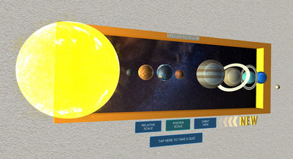 FarSight XR | Our Solar System: an Augmented Reality Poster (39" x 13") | Interactive STEM Education | Science Learning Resource | Virtual 3D Planet Models