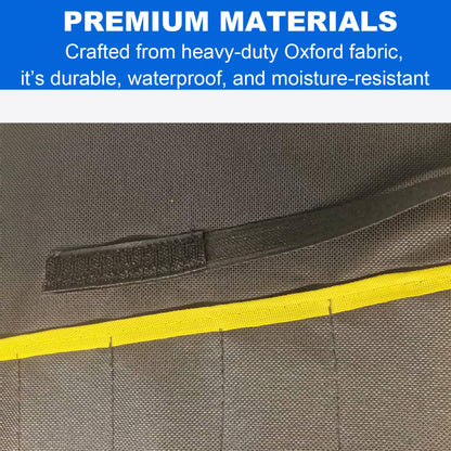 2PCS Wrench Roll Up Pouch, Wrench Organizer Roll Up, Tool Roll Up Bag, Heavy Duty Tool Pouch, Portable Wrench Storage with Water Proof Oxford Cloth, 12 Pockets Metric+13 Pockets SAE (Only Bags)